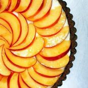 nectarine, mascarpone and gingersnap tart