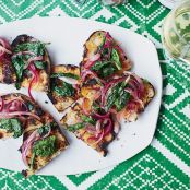 Open-Face Cheese Toasts with Broccoli Rabe Relish