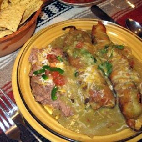 Chili Verde Smothered Burritos