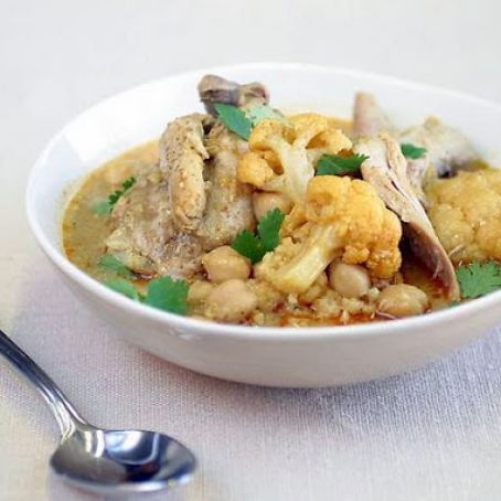 Curried Chicken with Cauliflower - Slow Cooked