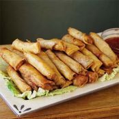 Shanghai Spring Rolls with Sweet Chili Sauce