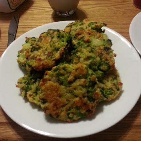 cheesy roasted broccoli patties