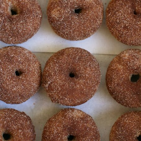 doughnuts - cinnamon sugar baked doughnuts