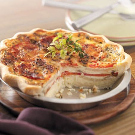Tomato Onion Quiche Recipe
