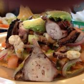 TOSTADA DE CEVICHE DE CAMARON Y PULPO