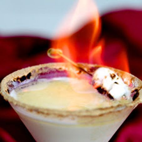 Flaming S'mores Cocktail
