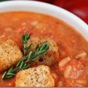 Cream of Roasted Tomato & Rice Soup