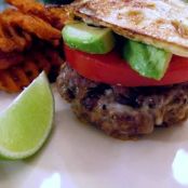 Paleo Fried Egg Chorizo Burgers with Caramelized Onions