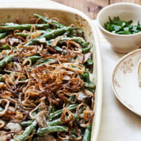 Creamy Green Beans and Mushrooms