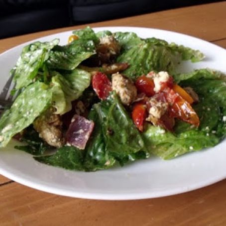 Roasted Vegetables and Grilled Chicken Greek Salad