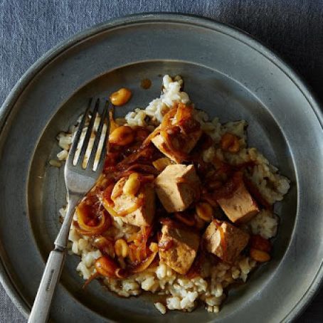 Weeknight Soy Sauce-y, Peanut-y Tofu