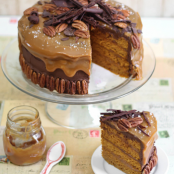 Chocolate Turtle Pumpkin Torte