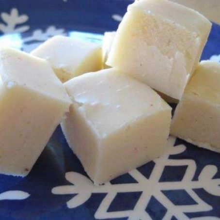 The Best White Chocolate Eggnog Fudge