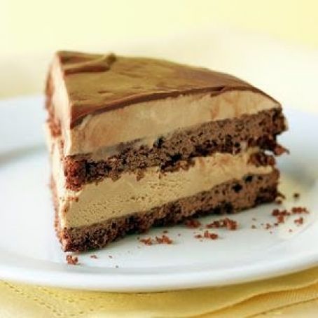 Caramel Ice Cream Cake with Chocolate Ganache