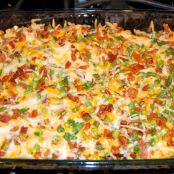 Loaded Potato & Buffalo Chicken Casserole