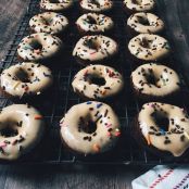 Mini Peanut Butter and Chocolate Baked Donuts