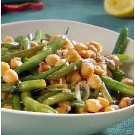 Braised String Beans and Chickpeas