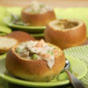 Stuffing Bread Bowls