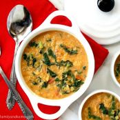 Creamy Red Lentil and Kale Soup (Vegan, Gluten-Free, Dairy-Free)