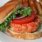Salmon Burgers with Cilantro Mayo