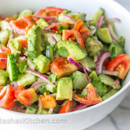 Cucumber Tomato Avocado Salad