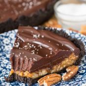 SALTED CARAMEL PECAN CHOCOLATE PIE