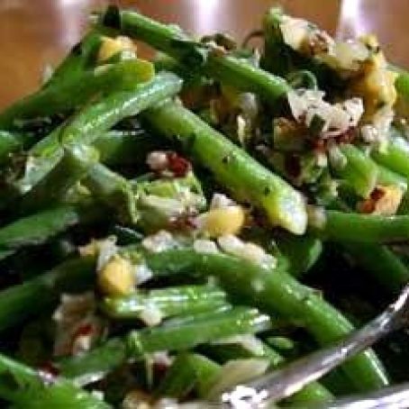 Green Beans in Hazelnuts and Creme Fraiche