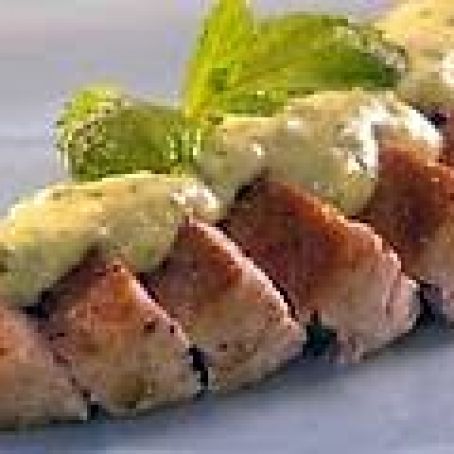 Herb-Roasted Turkey Tenderloin with Mango, Lime And Ginger Dressing And Roasted Sweet Potatoes