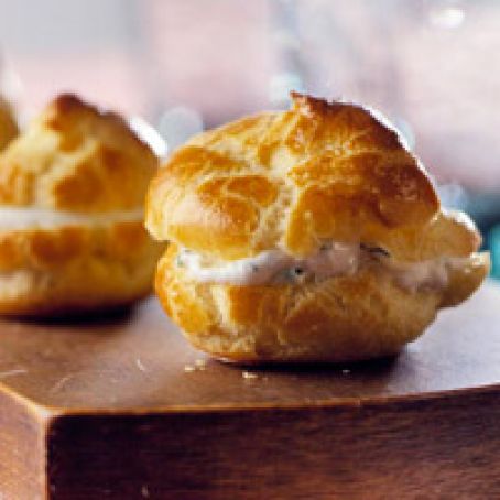 Mini Puffs with Goat Cheese & Herbs