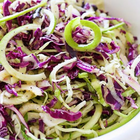 Spiralled Apple and Cabbage Slaw