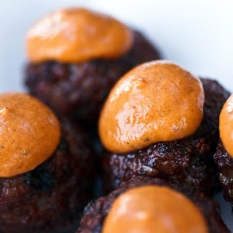 Meatballs with Romesco Sauce