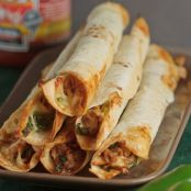 Baked Chicken and Spinach Flautas