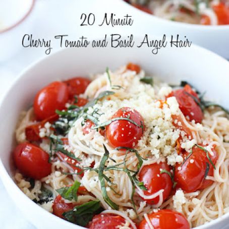 20 Minute Cherry Tomato and Basil Angel Hair Pasta