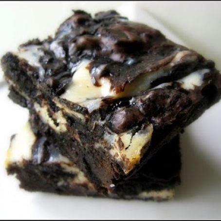 Oreo Cream Cheese Swirled Brownies