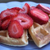 Strawberry shortcake waffles
