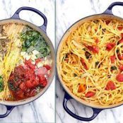 Pasta, Tomatoes, Veggie Broth, Olive Oil, & Seasoning