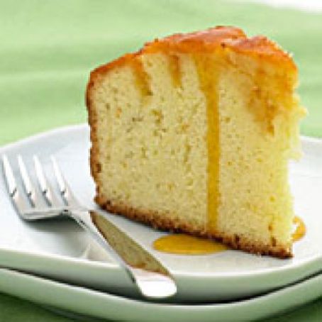 Glazed Bourbon-Orange Pound Cake with Apricot-Orange Sauce