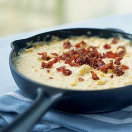 Creamed Corn with Bacon and Leeks