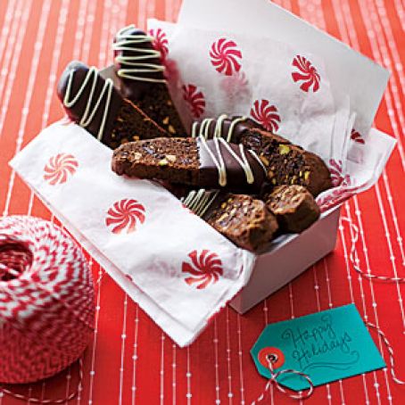 Chocolate-Pistachio-Cherry Biscotti