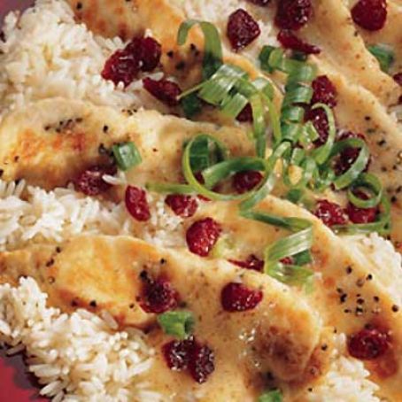 Chicken Tenderloins with Cranberry Mustard Sauce