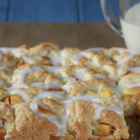 Peaches and Cream Pull Apart Biscuits