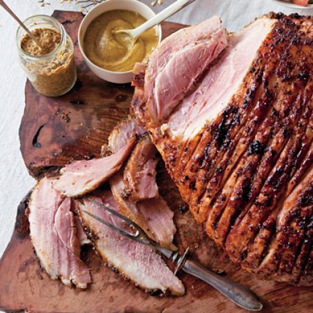 Ham with Riesling and Mustard
