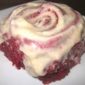 Red Hot Velvet Cinnamon Rolls with Cinnamon-Cream Cheese Frosting