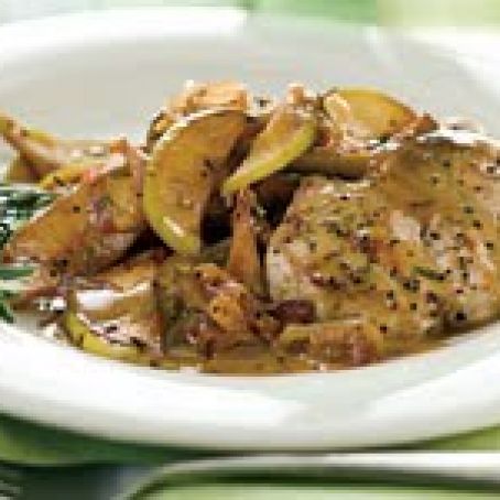 Pork and Apples with Cider Cream Sauce