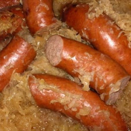 German Sauerkraut and Kielbasa