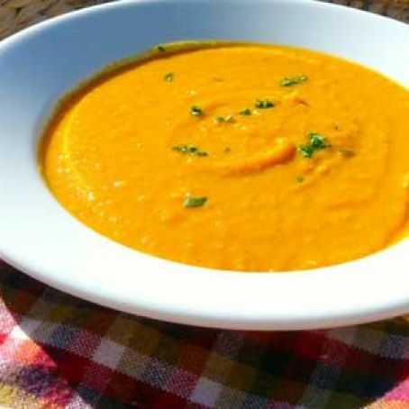 Winter Squash Soup with Almond Butter