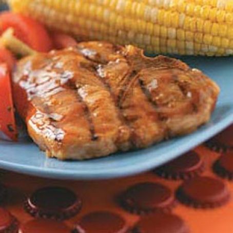 Glazed pork chops