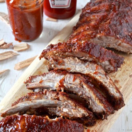 PORK - Hot & Spicy BBQ Oven Smoked Ribs