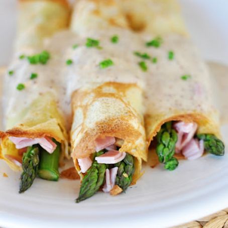 Ham and Asparagus Crêpes
