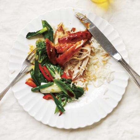 Slow-Cooker Soy-Glazed Chicken With Stir-Fried Vegetables